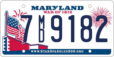 MD license plate 7MD9182