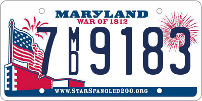 MD license plate 7MD9183