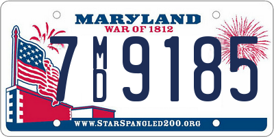 MD license plate 7MD9185