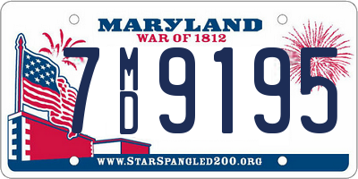 MD license plate 7MD9195