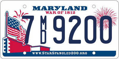 MD license plate 7MD9200