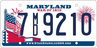 MD license plate 7MD9210