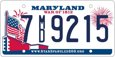 MD license plate 7MD9215