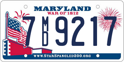 MD license plate 7MD9217