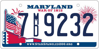 MD license plate 7MD9232