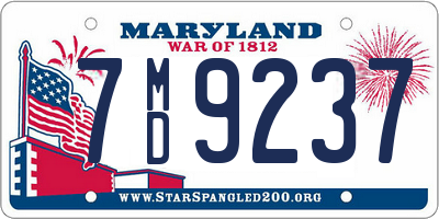 MD license plate 7MD9237