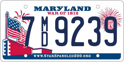 MD license plate 7MD9239