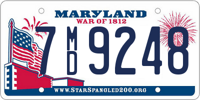 MD license plate 7MD9248