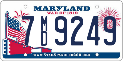 MD license plate 7MD9249