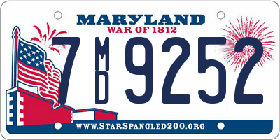 MD license plate 7MD9252