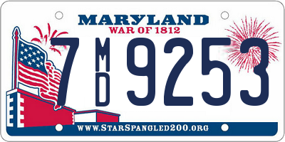 MD license plate 7MD9253