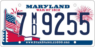 MD license plate 7MD9255