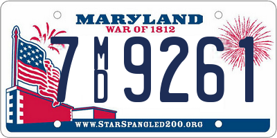 MD license plate 7MD9261