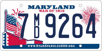 MD license plate 7MD9264