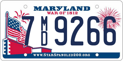 MD license plate 7MD9266