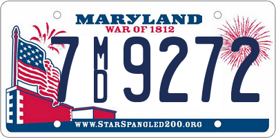 MD license plate 7MD9272