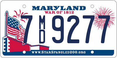 MD license plate 7MD9277