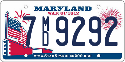 MD license plate 7MD9292