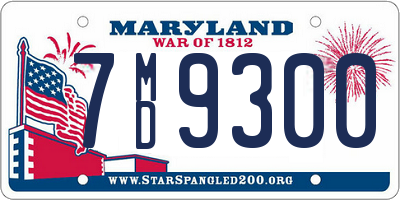 MD license plate 7MD9300