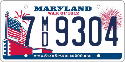 MD license plate 7MD9304