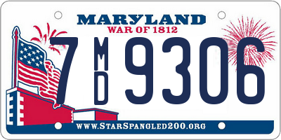 MD license plate 7MD9306