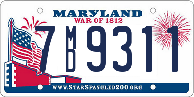 MD license plate 7MD9311