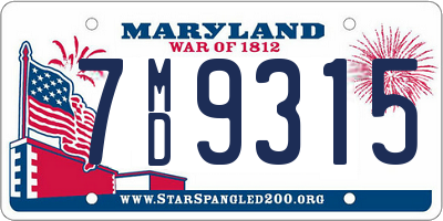 MD license plate 7MD9315