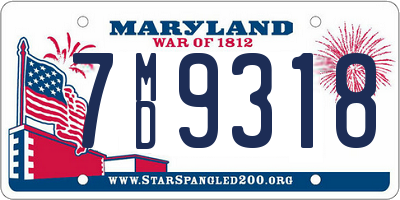 MD license plate 7MD9318