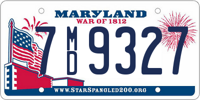 MD license plate 7MD9327