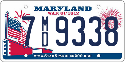 MD license plate 7MD9338