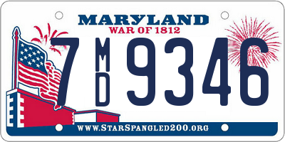 MD license plate 7MD9346