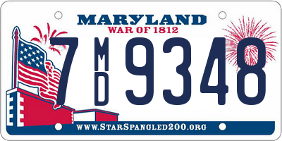 MD license plate 7MD9348