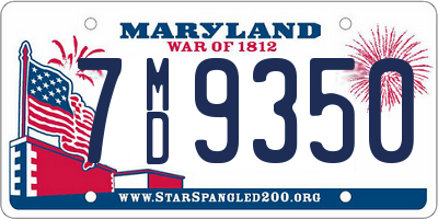 MD license plate 7MD9350