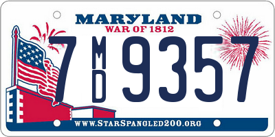 MD license plate 7MD9357