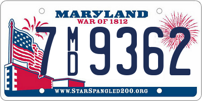 MD license plate 7MD9362