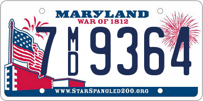 MD license plate 7MD9364