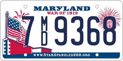 MD license plate 7MD9368