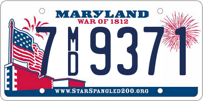 MD license plate 7MD9371