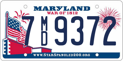 MD license plate 7MD9372