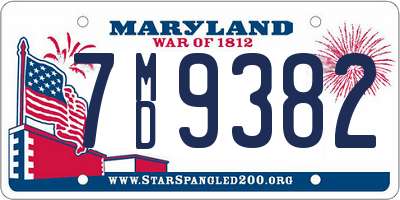 MD license plate 7MD9382