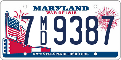 MD license plate 7MD9387