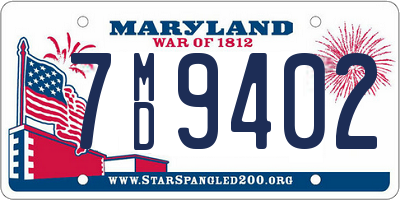 MD license plate 7MD9402