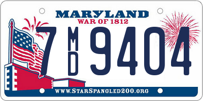 MD license plate 7MD9404