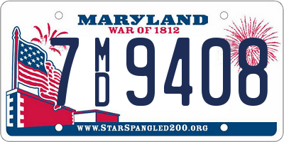 MD license plate 7MD9408