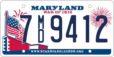 MD license plate 7MD9412