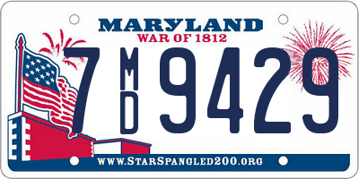 MD license plate 7MD9429