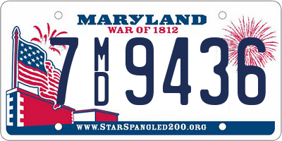 MD license plate 7MD9436