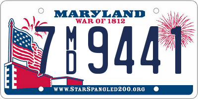 MD license plate 7MD9441