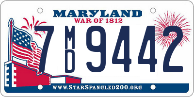 MD license plate 7MD9442