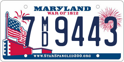 MD license plate 7MD9443